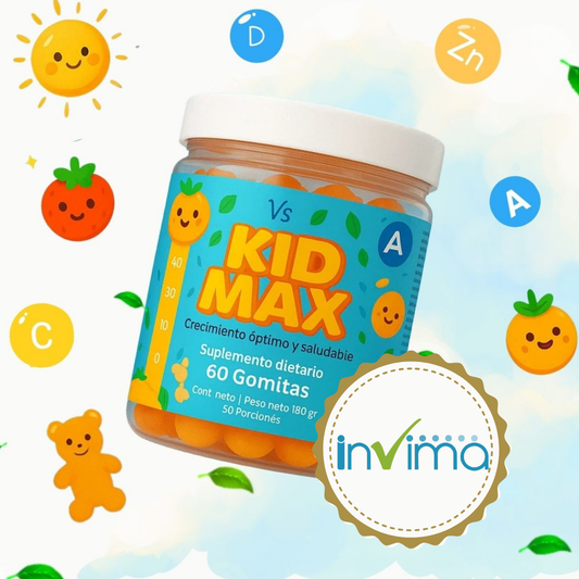 Kid Max — Multivitamínico para el crecimiento y energía de los más pequeños 🎁(2X1)🎁